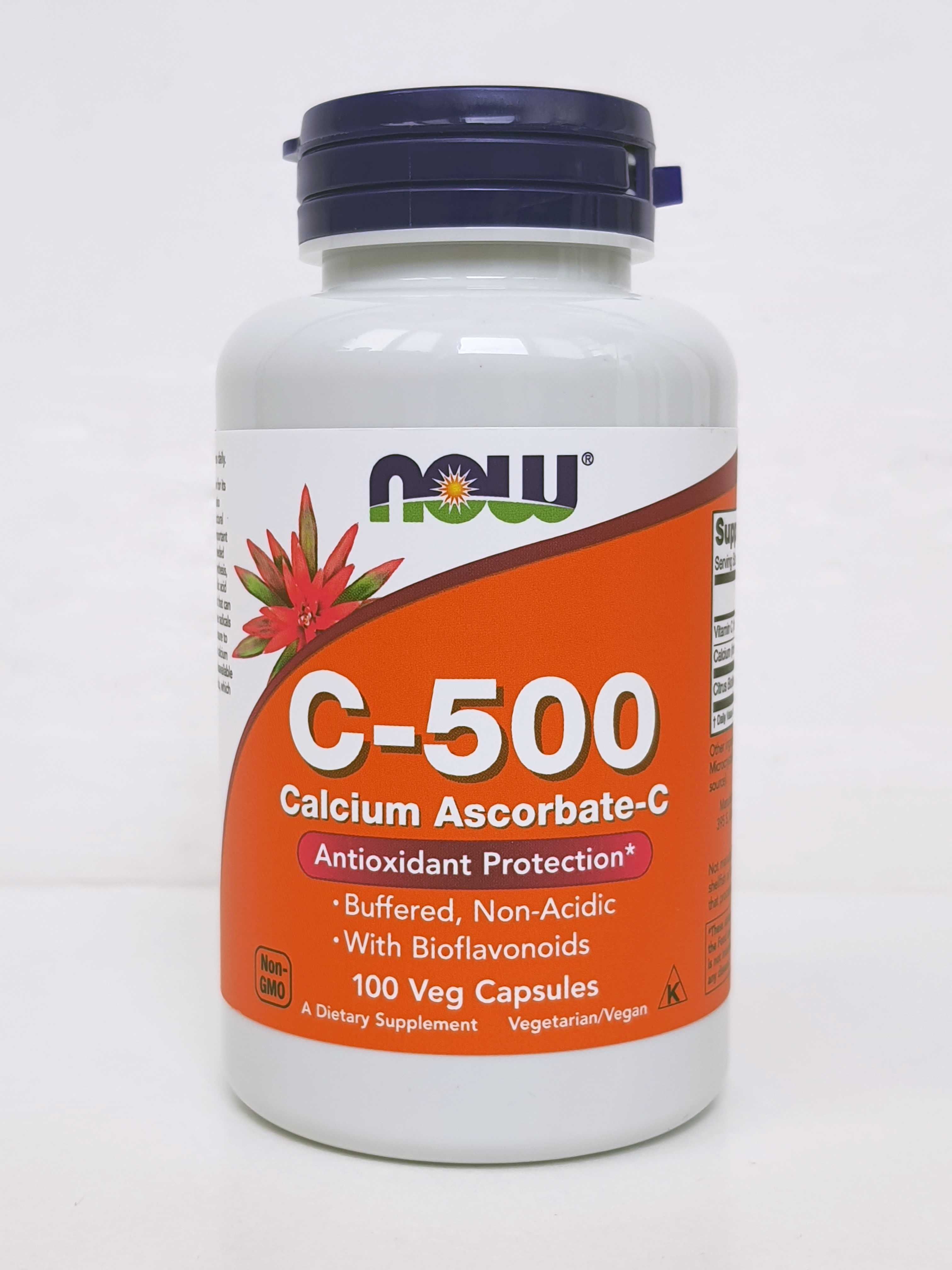 Вітамін C Now Foods C-500, 100 капсул