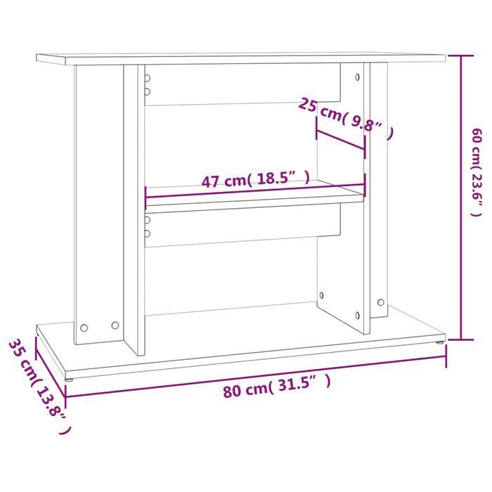 Vidaxl Szafka Pod Akwarium, Biała, 80X35X60 Cm
