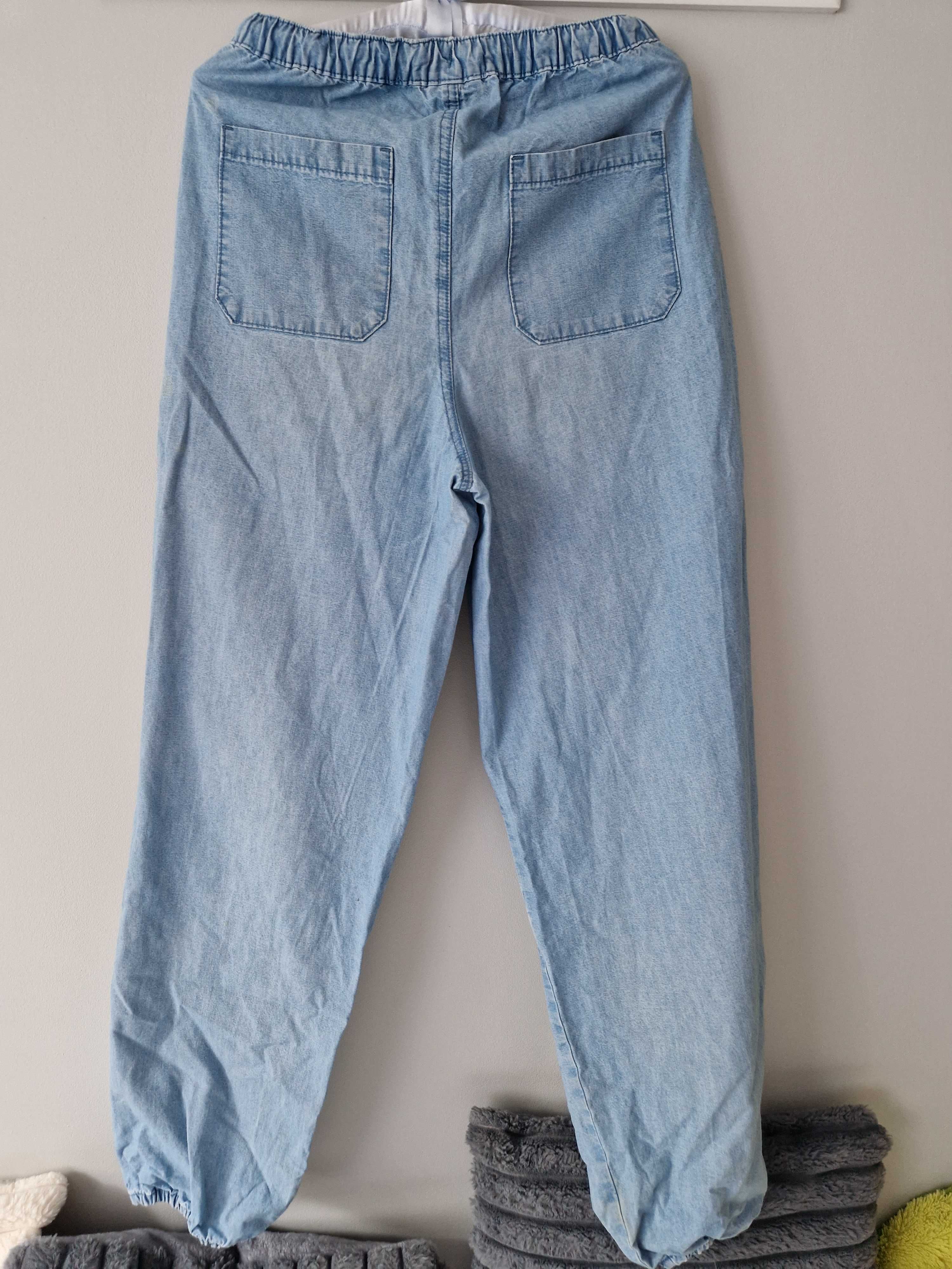 C&A parachute cienkie jeansowe spodnie 170cm