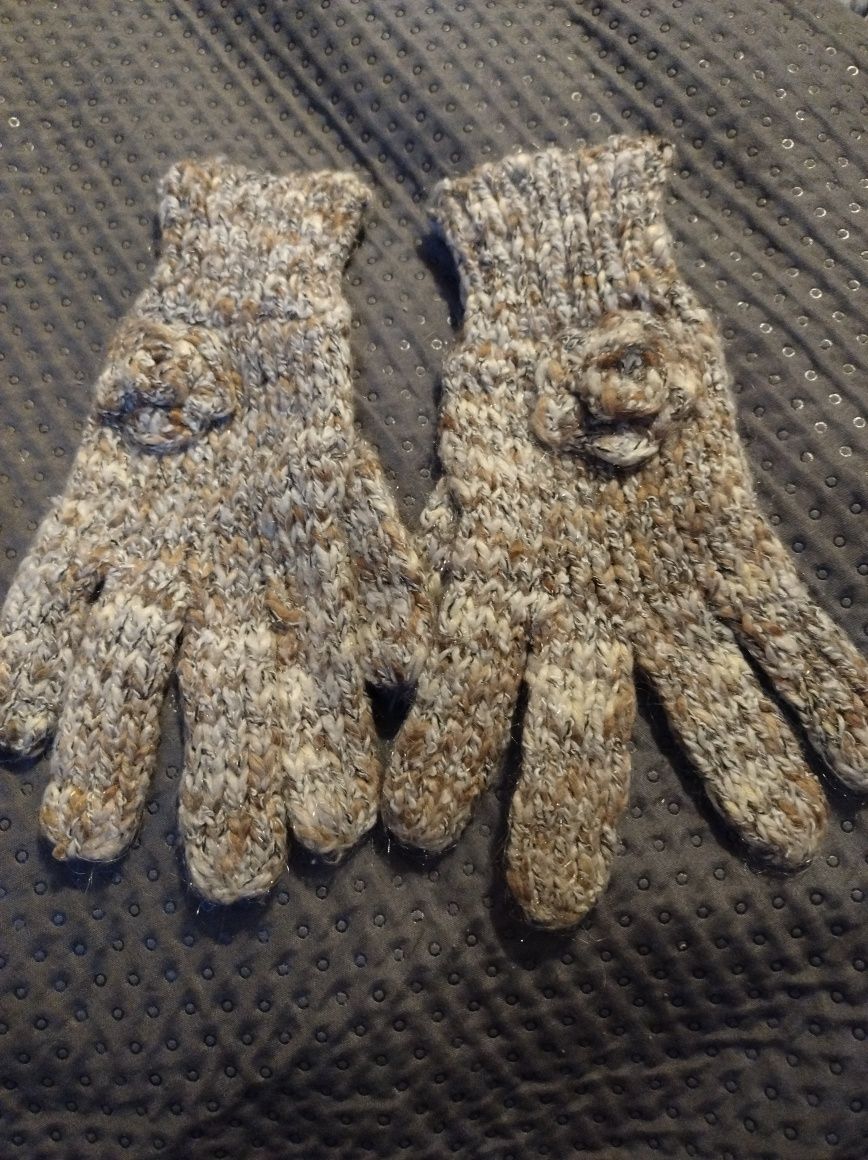 Rękawiczki damskie akrylowe melanż