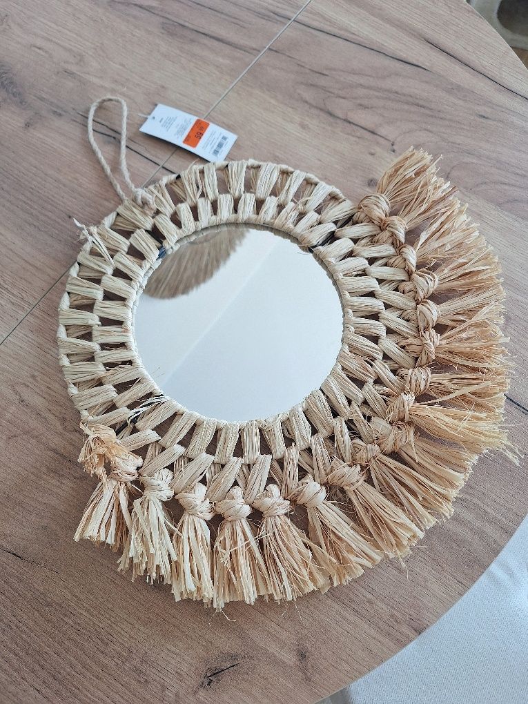 Lustro okrągłe  boho