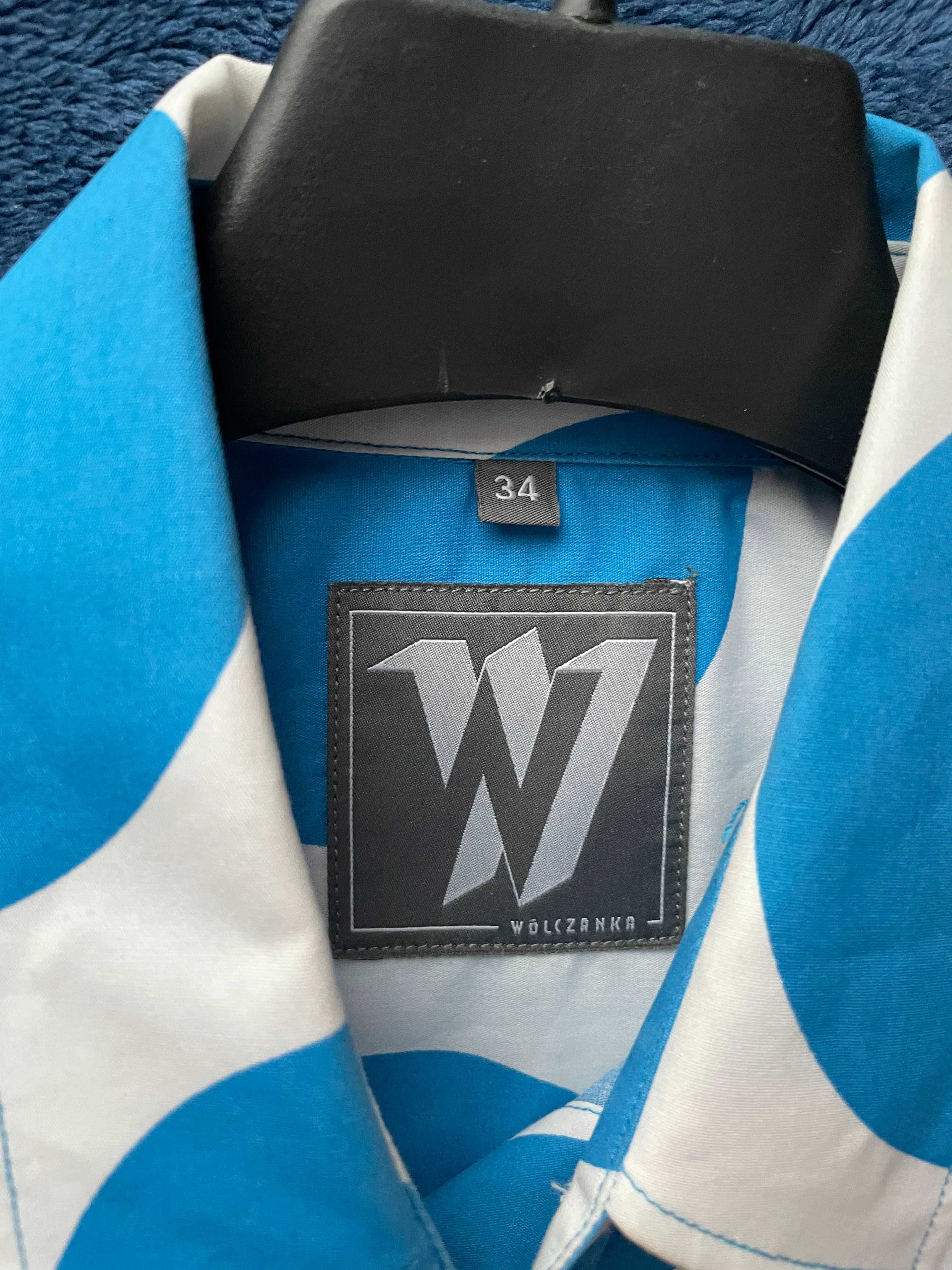 Elegancka sukienka w kropki Wółczanka r. 34
