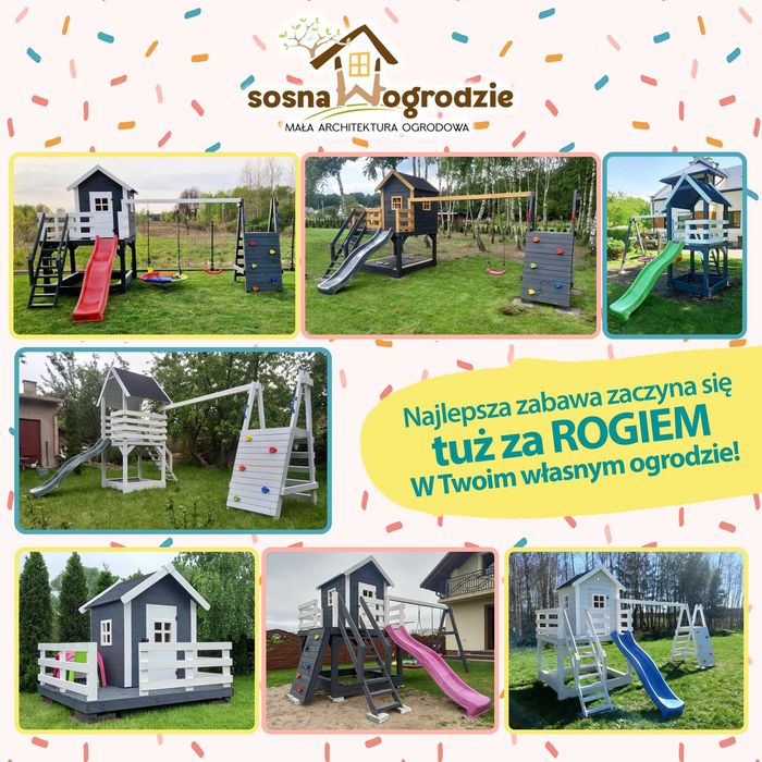Domek dla dzieci plac zabaw domek z drewna