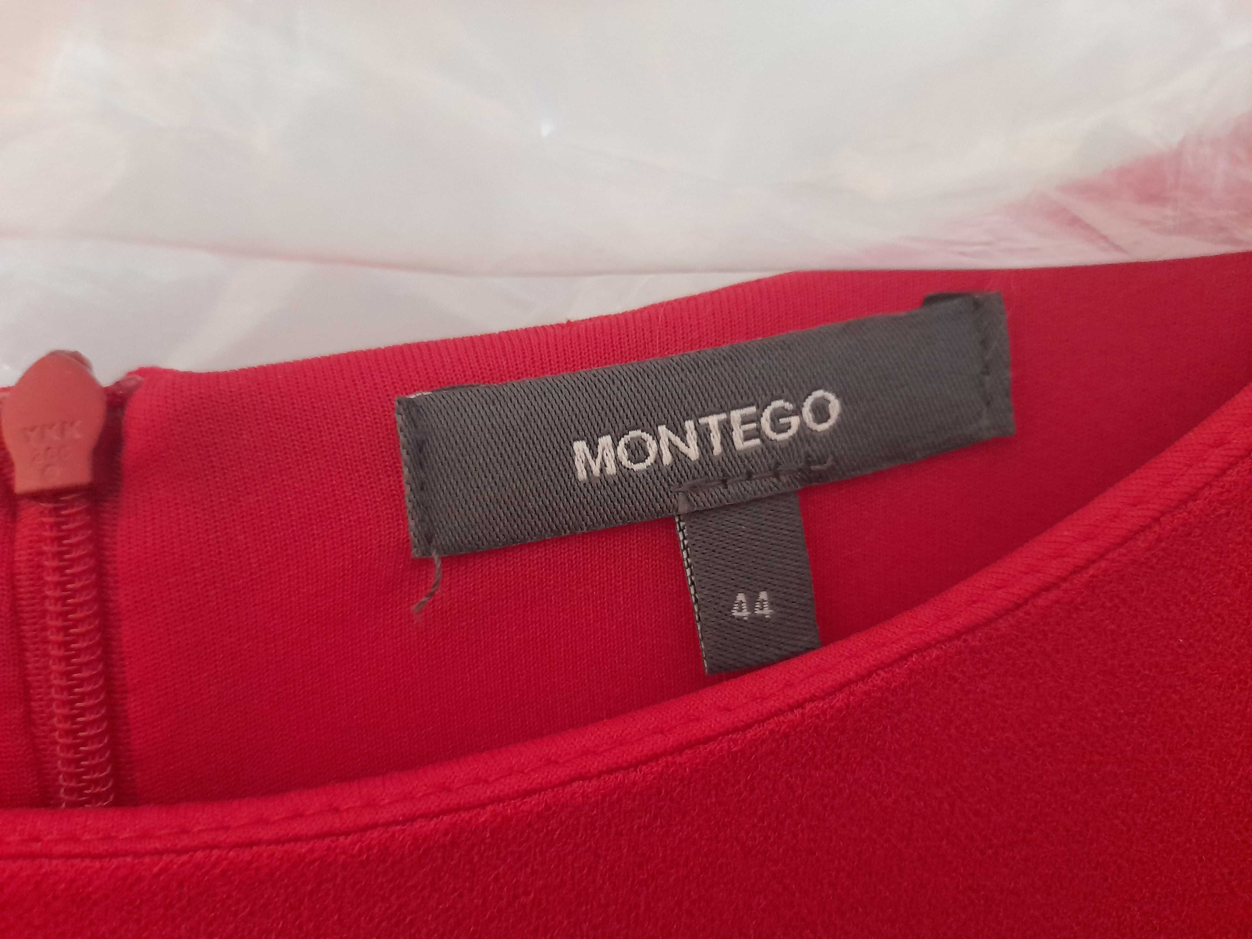 Nowa czerwona sukienka Montego 44 Peek & Cloppenberg elegancka