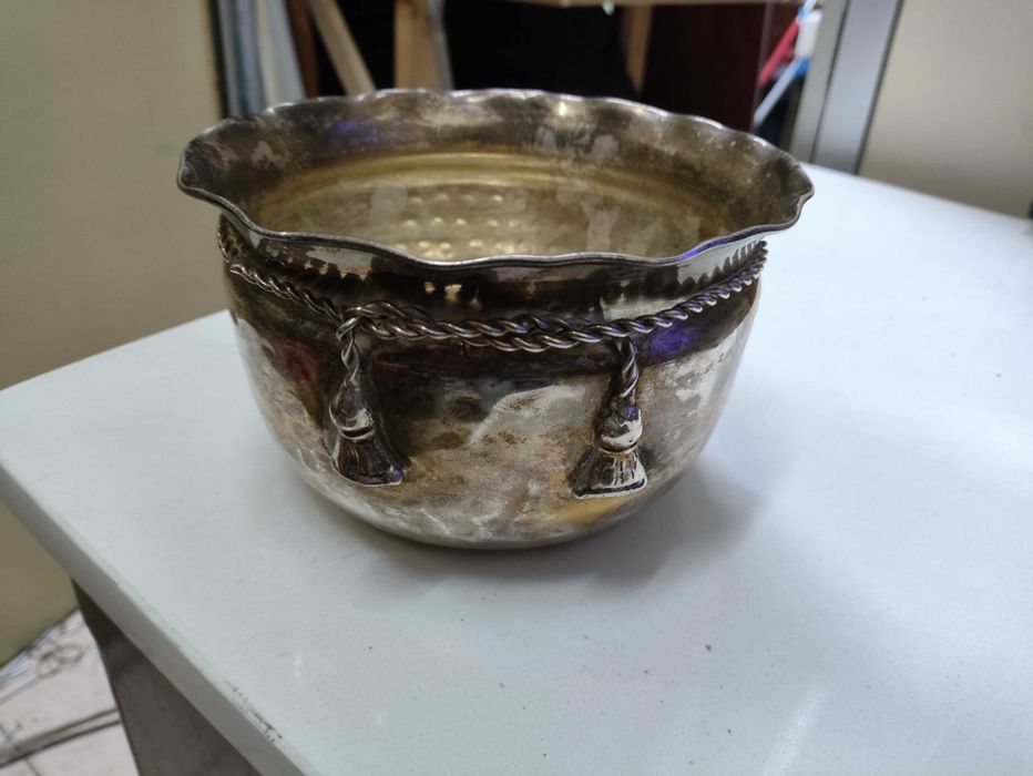 Taça de casquinha de prata  vintage