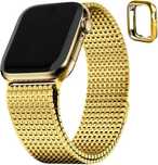 Fullmosa bransoleta Apple Watch SE2 10/9/8/7/6/5/4 38/40/41 etui złote