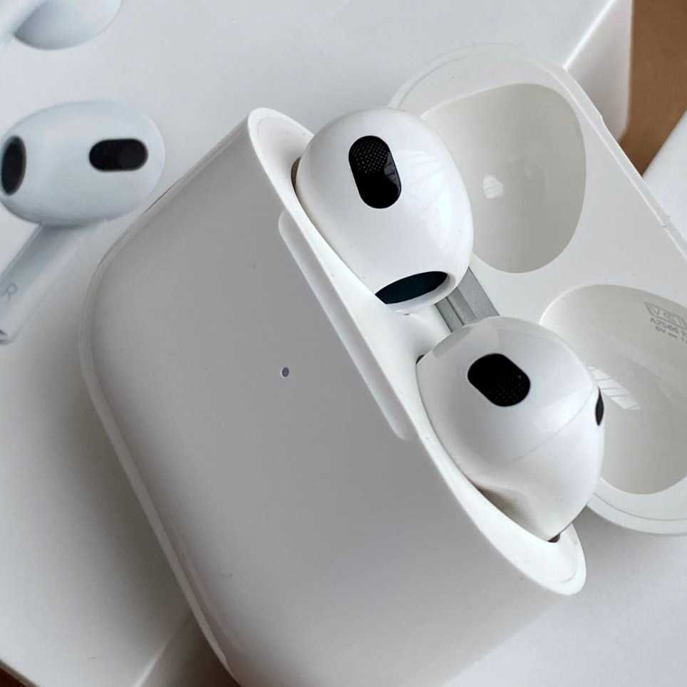 Чохол в подарунок! Навушники Apple AirPods 3 преміум коп 1в1