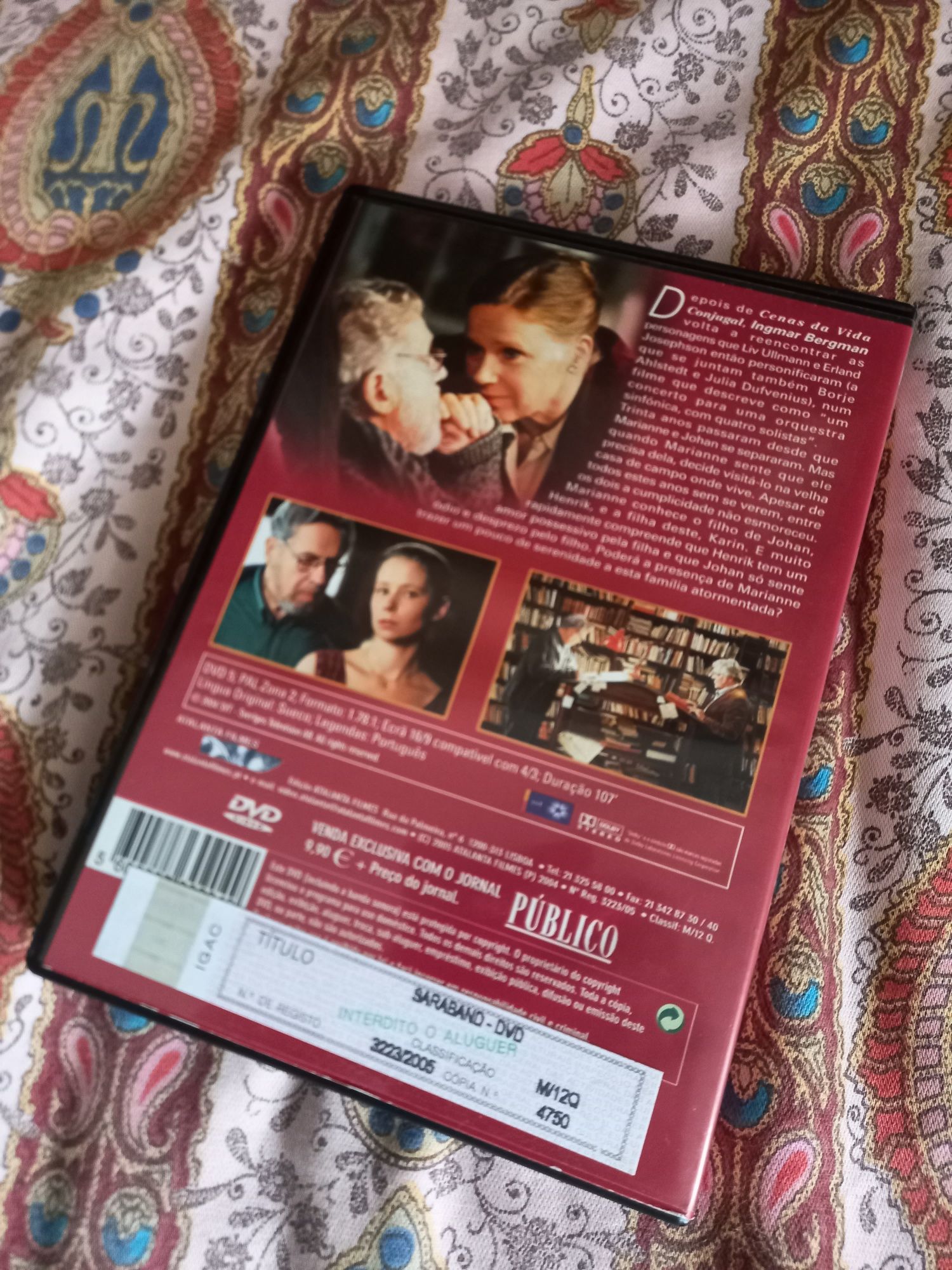 DVD filme Saraband de Ingmar Bergman