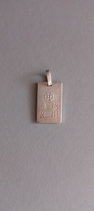 Pendente em prata com 2 faces (chapa signo Libra)