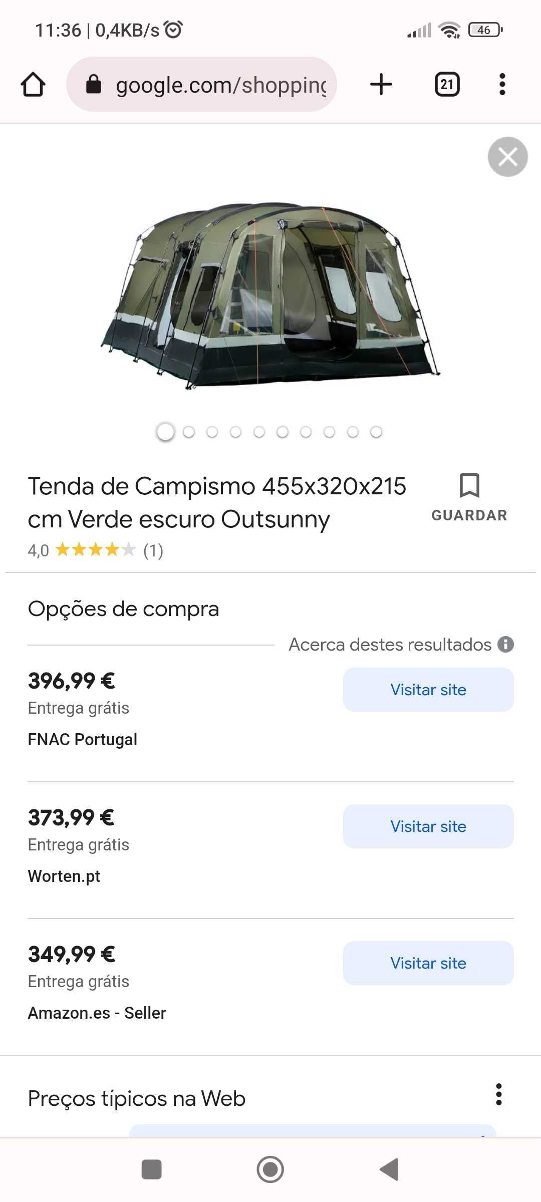 Tenda de campismo