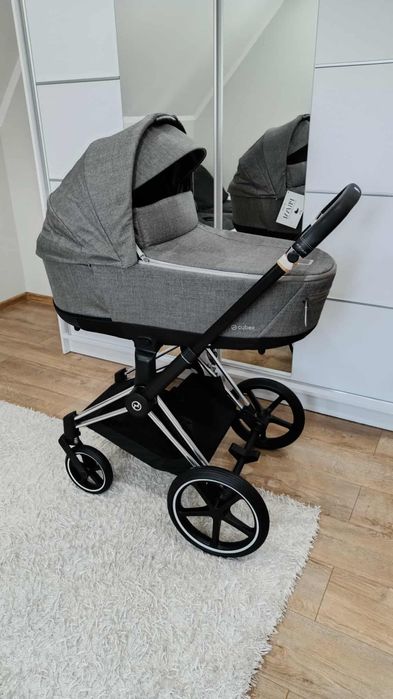 Wózek cybex priam 4.0 chrome Black z gondolą Manhattan grey