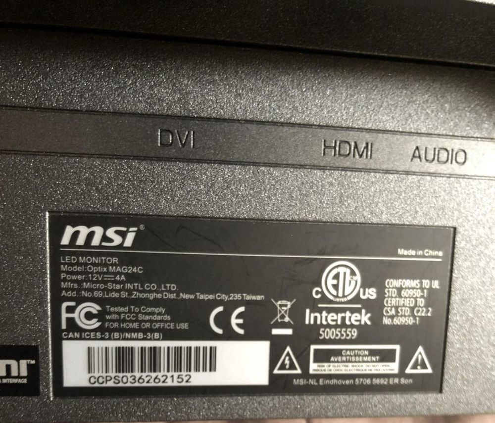 Монитор 24" MSI Optix MAG24C