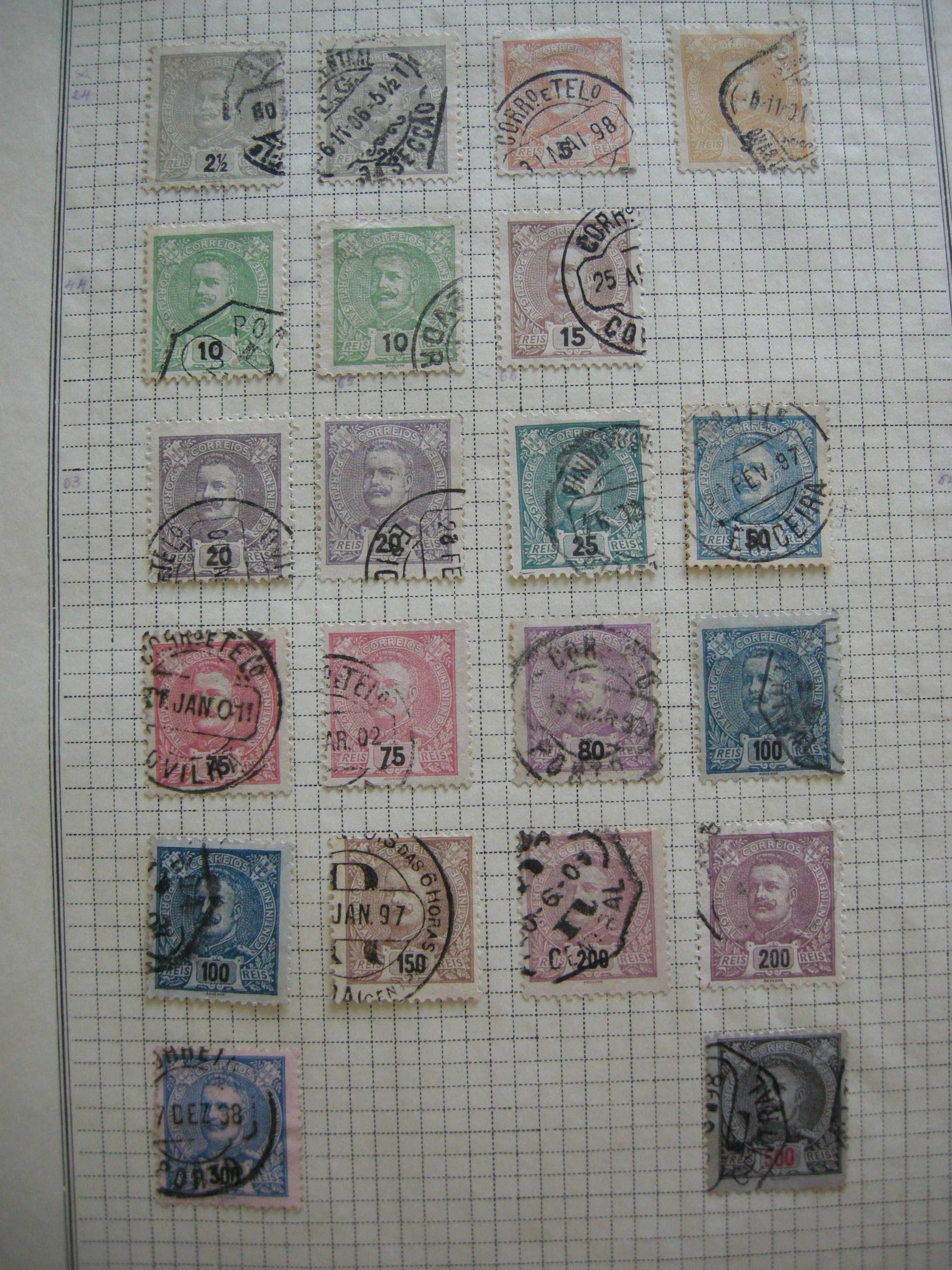 Filatelia selos Portugal D. Carlos I 1895 a 1905