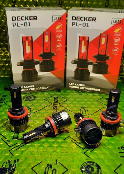 Лед лампа Decker PL-01 LED Н1, H7, H11, 9005, H15, D2, Н4