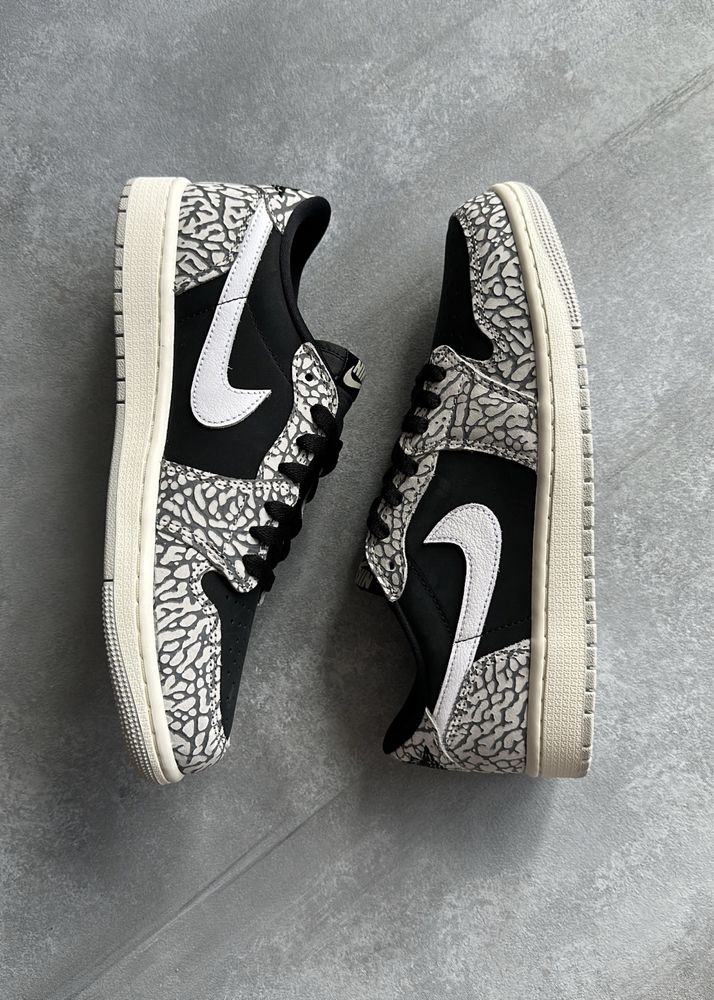 Кросівки Nike Air Jordan 1 Retro Low OG ‘Black Cement’ оригінал