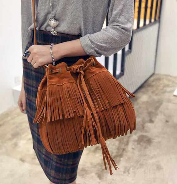 Torebka  Boho z frędzlami