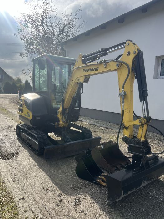 Minikoparka koparka Yanmar sv26, sv22 super stan Long 3 lyzki jcb