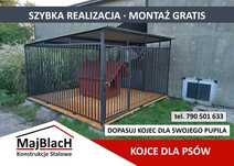 Kojec dla Psa - |  Kojce dla Psów | Różne Wymiary - Maj-Blach