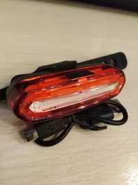 Lampka do roweru LED akulator USB światło białe lub czerwone. NOWA