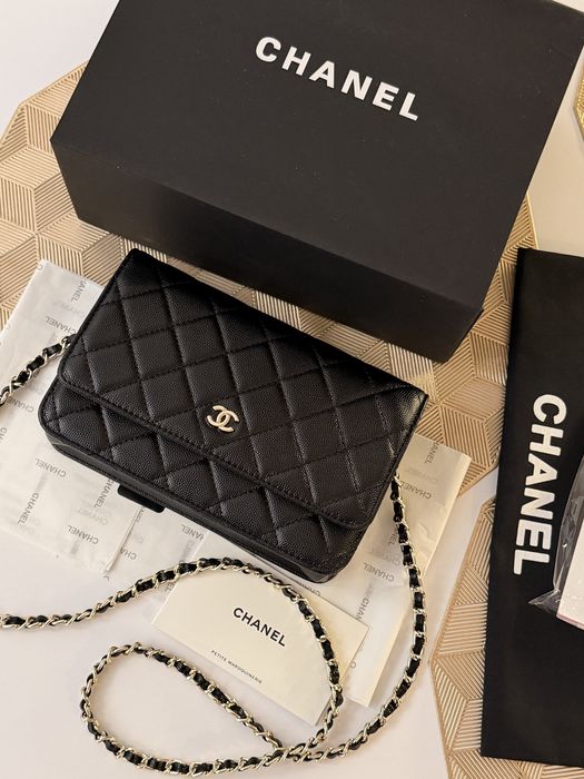 Torebka skorzana czarna chanel