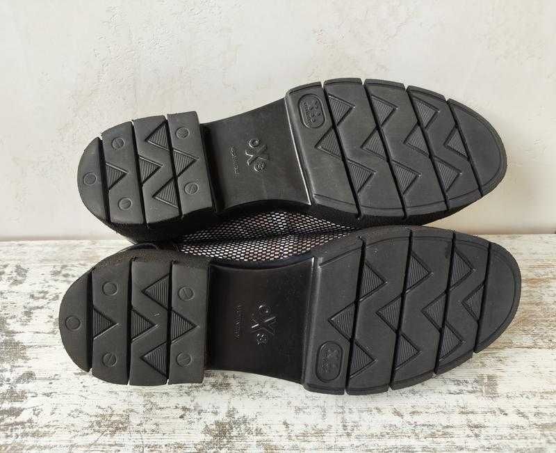 Oxs італія стильні оригінальні жіночі туфлі дербі текстиль шкіра