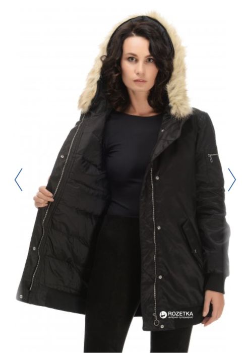 Парка пуховик Zara trafaluc чорного кольору