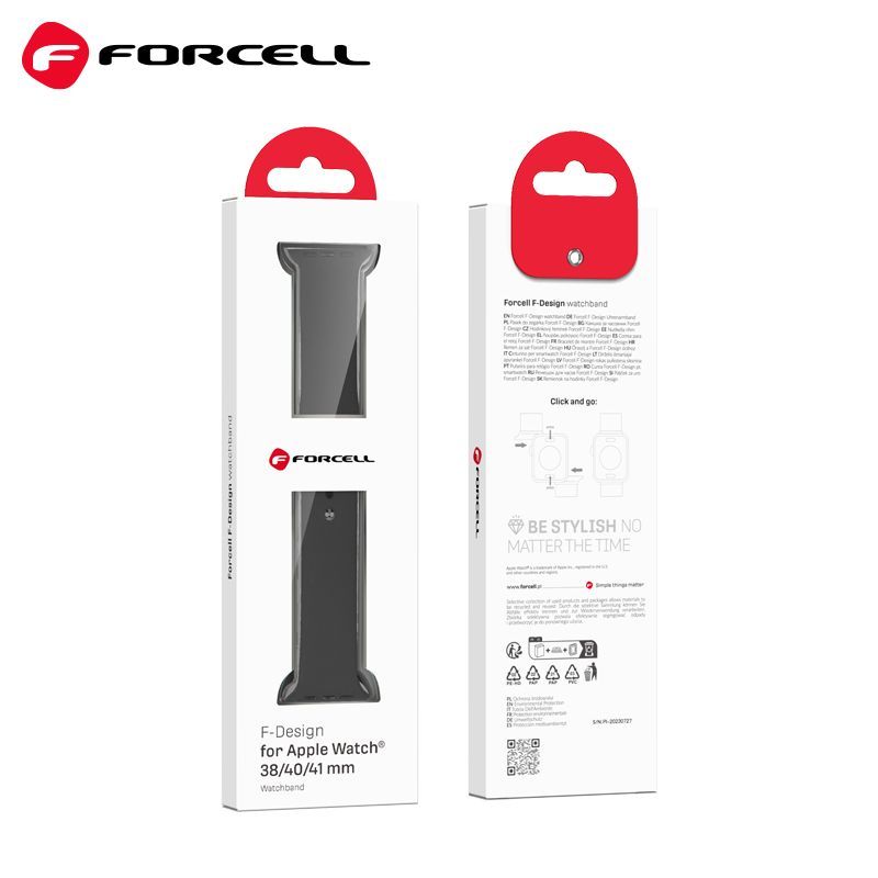 Pasek Forcell Fa01 Do Apple Watch 42, 44, 45, 49Mm Czarna