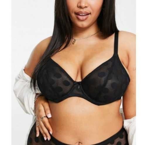 Nowy biustonosz miękki przeźroczysty plus size 90E