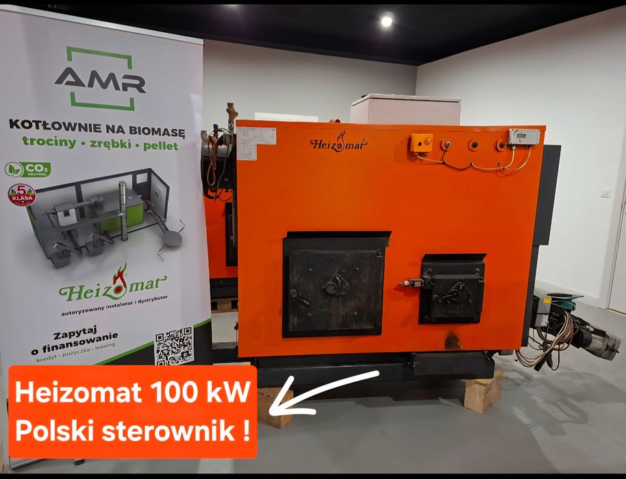 Heizomat 100kw Piec na trocine zrębkę biomasę POLSKI STEROWNIK