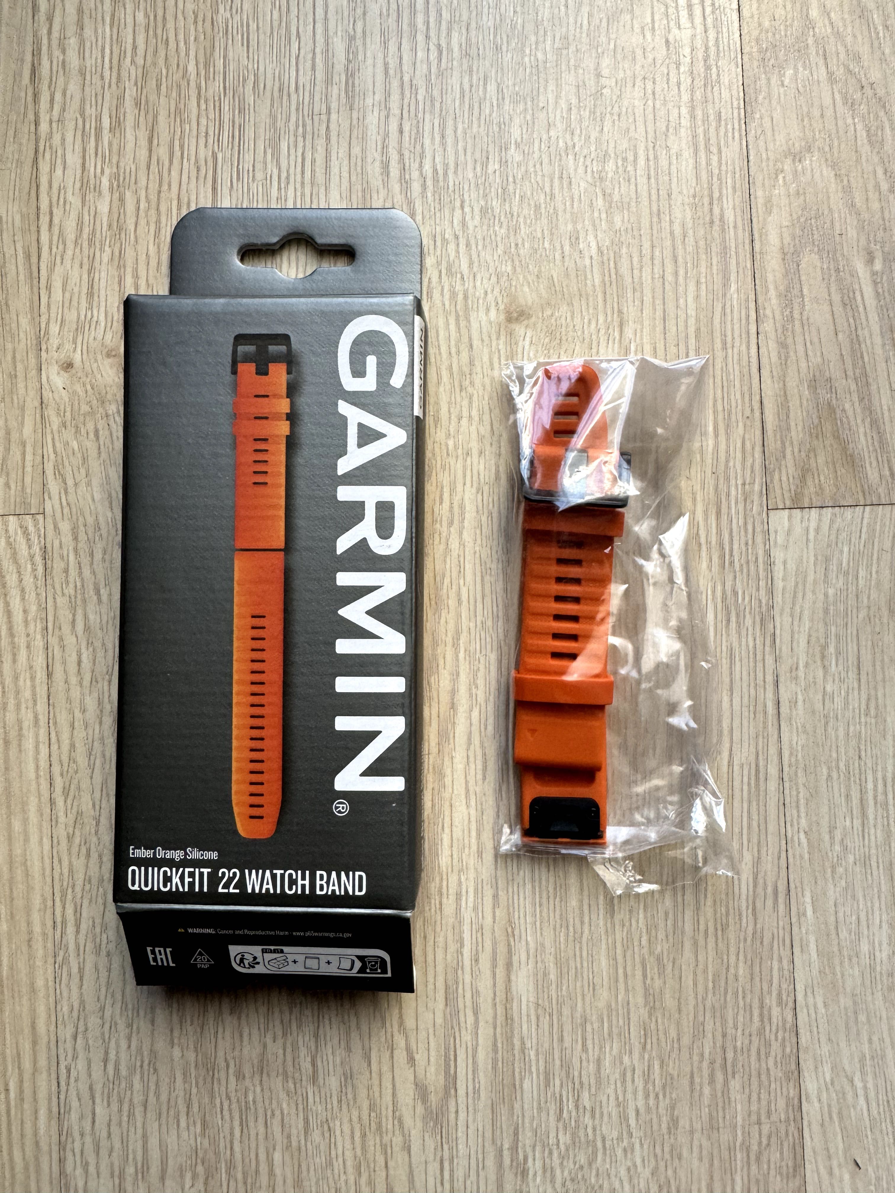Оригінальний ремінець Garmin Quickfit 22 WatchBand Orange 010-12863-01