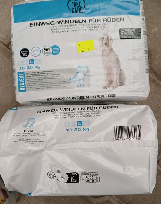 Pieluchy dla psa L 10-25kg