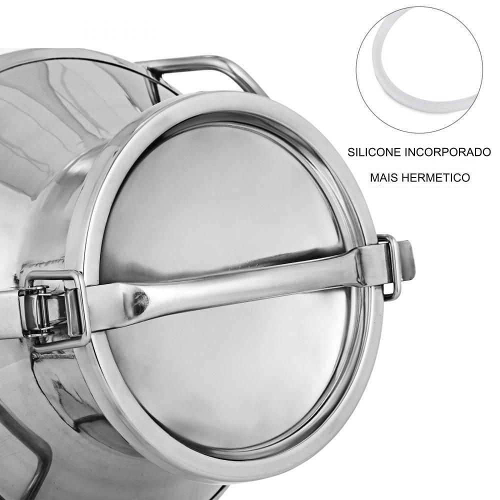 Balde Leite 304 Inox 50L