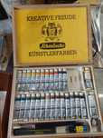 Caixa madeira pintura oleo belas artes sxhhmincke
