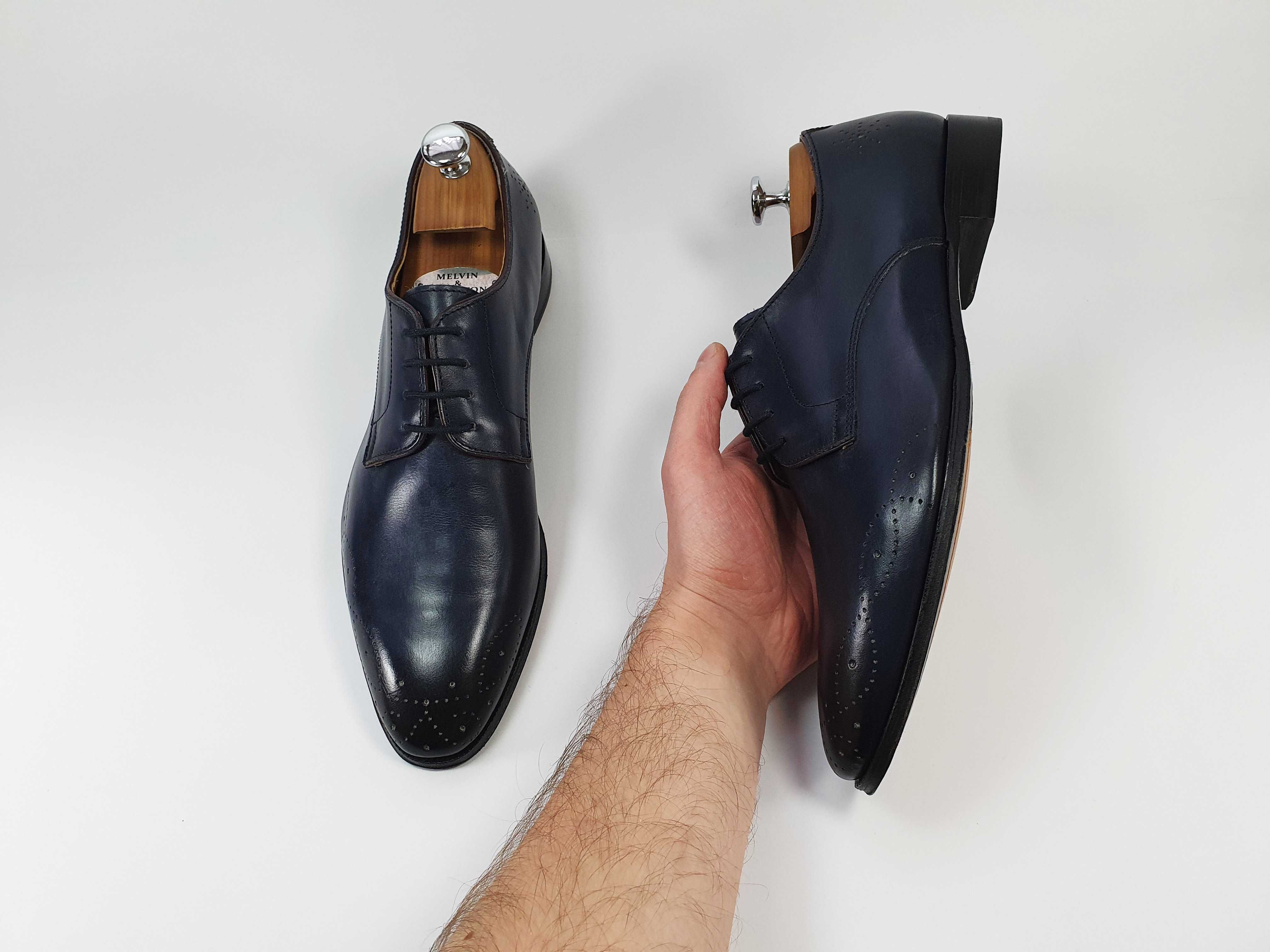 Сині класичні туфлі Made in Germany 41 42 26.5 см