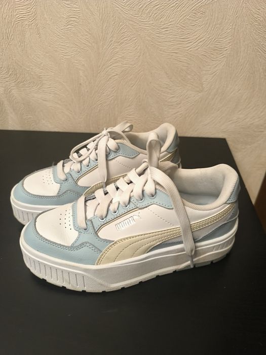 Кросівки PUMA жіночі , блакитні з білим. Кросовки Пума.