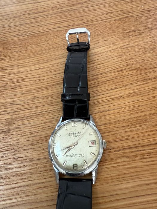 Stary zegarek Continental Gulf Stream. Swiss made