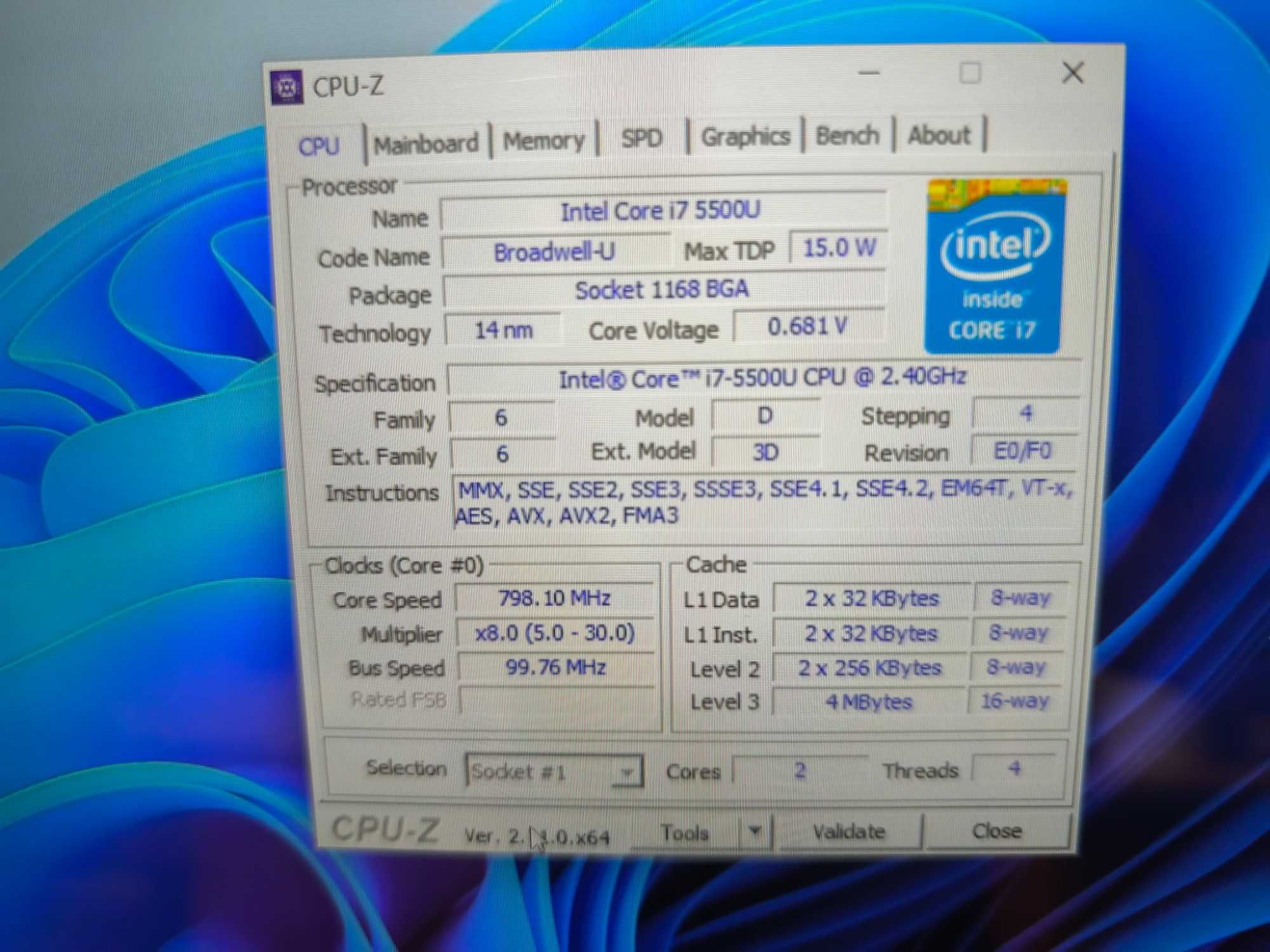 TOP Portátil DELL Inspiron 15 Intel Core i7 5548U CPU 2.40GHz