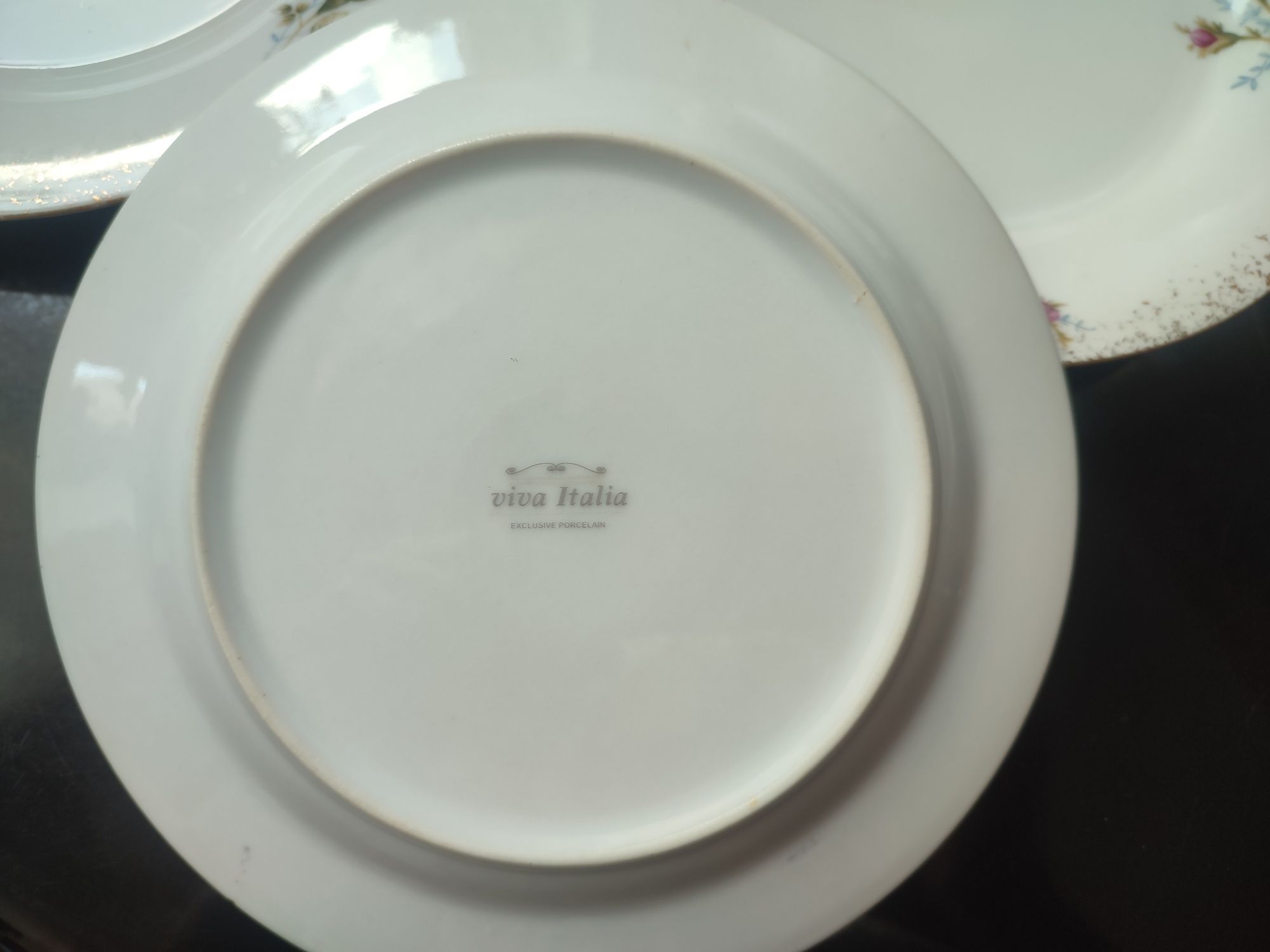 Śliczny zestaw sześciu talerzy deserowych porcelana Viva Italia