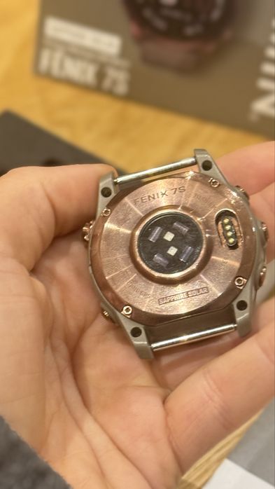Limitowany Zegarek Garmin Fenix 7S Sapphire Solar ciemnobrązowy tytan