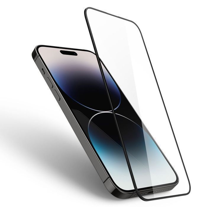 Szkło Hartowane Spigen Glass FC do iPhone 14 Pro Max - Czarne