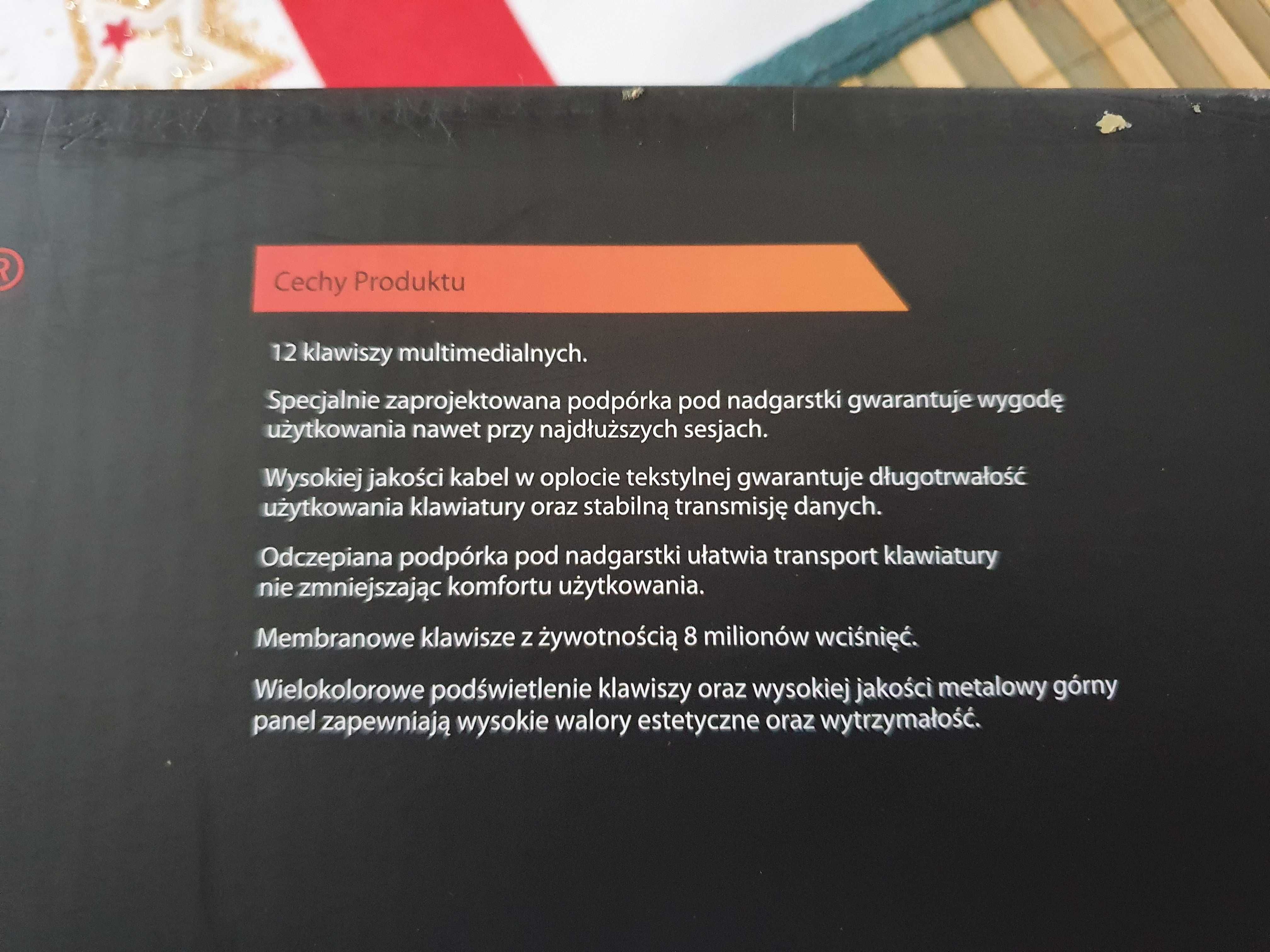 Klawiatura HIRO Falcon - wzmocniony gaming membranowa