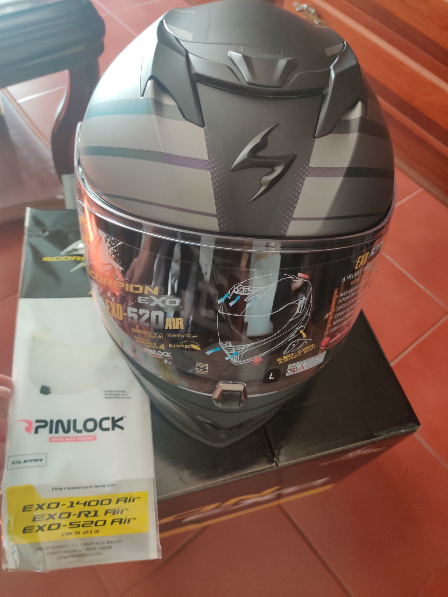Capacete Scorpion Exo-520 Air Shade - NOVO