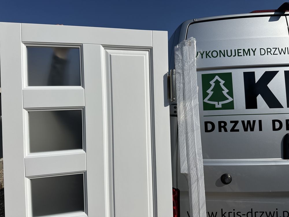 Drzwi drewniane Wahadłowe OD RĘKI białe Dostawa Cała Polska i UE