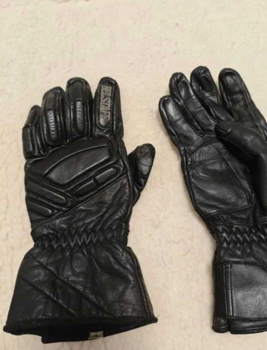 Belstaff р L мото рукавиці шкіряні чорні чоловічі байкерські мотоцикла