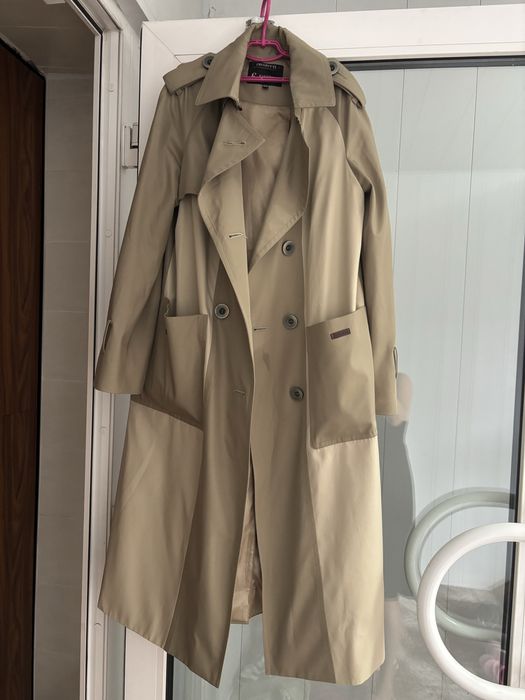 Торг Тренч осінній бежевий світлий жіночий+спідниця в подарунок
