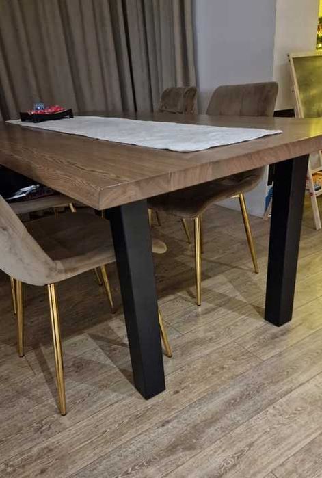 NOGI metalowe KOMPLET do stołu blatu biurka barku 80x80 73cm 4 szt.