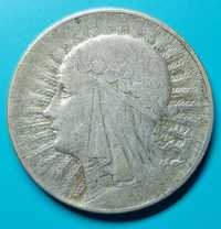 Серебряная монета Срібна монета, рідкісна 5 злотих Королева Ядвига
