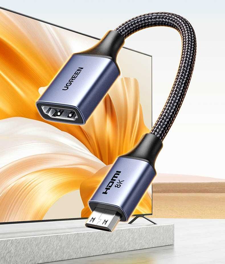 Переходник Mini HDMI - HDMI 2.1 8k 60hz 4k 240hz 165hz 144hz Ugreen