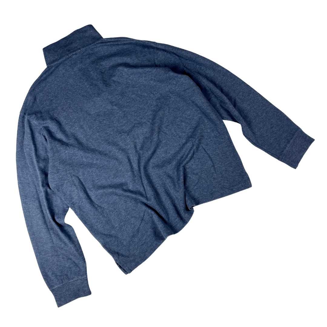 Ralph Lauren niebieski elegancki zip sweter turtleneck 90s 80s y2k