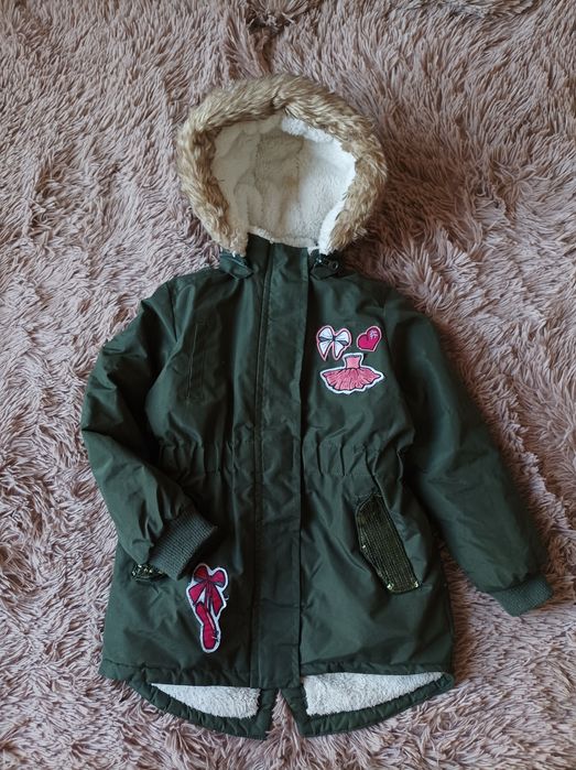 Теплюща парка на дівчинку 5-6 р
